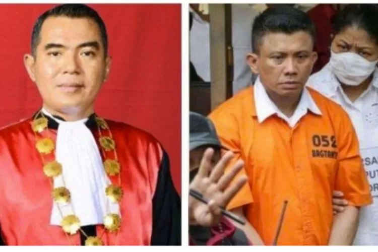 Kolase Foto Hakim Wahyu Iman Santoso dengan terdakwa pembunuhan berencana Brigadir J, Ferdy Sambo dan Putri Candrawathi