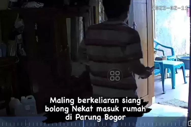 Maling Rumah di Parung tertangkap CCTV. (Yandi/Bogor Times)