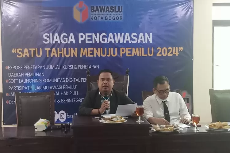 Bawaslu Kota Bogor, Ahmad Fathoni pimpin sosialisasi Siaga Pengawas Pemilu 2024 (Yandi/Bogor Times)