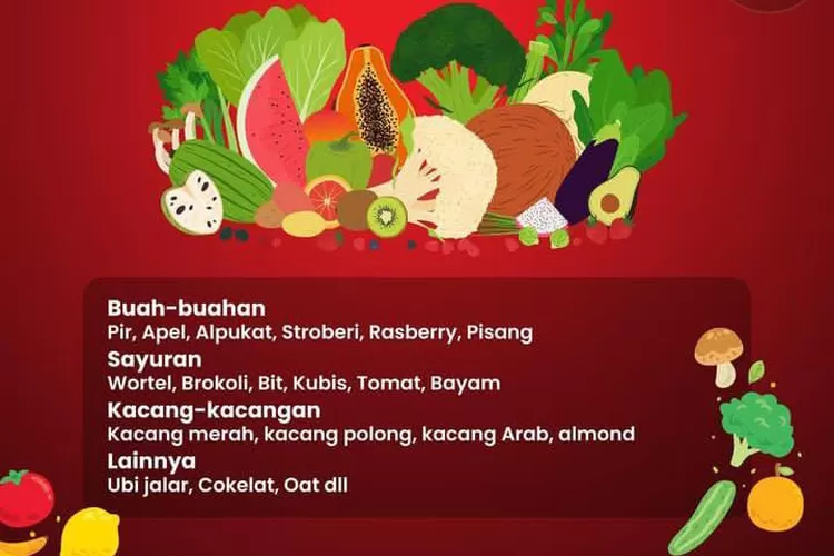 Konsumsi makanan berserat untuk atasi asam urat secara alami. ( instagram @superring.official)