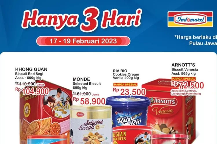 Katalog Indomaret Hari Ini Sabtu 18 Februari 2023, Promo Potongan Harga Biskuit dan Kurma Persiapan Lebaran (Indomaret)