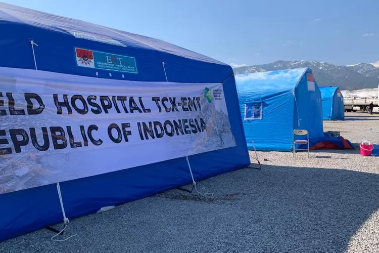 Rumah Sakit Lapangan Indonesia di Turki. Foto: BNPB. (Doni/Risks)