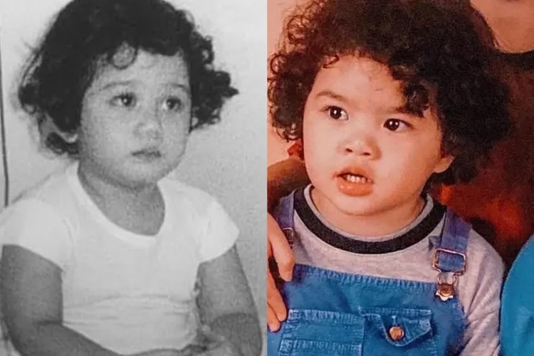 Tissa Biani membagikan foto masa kecilnya yang tampak sangat mirip dengan foto masa kecil kekasihnya, Dul Jaelani. (Instagram @tissabiani)