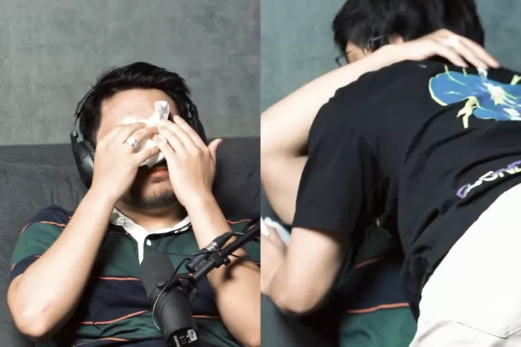 Tidak Bisa Menutupi Rasa Sedih Pasca Putus dengan Fuji, Thariq Halilintar Nangis Dipelukan Atta Halilintar (Gorajuara.com/dok: Tangkapan Layar YouTube Need A Talk)
