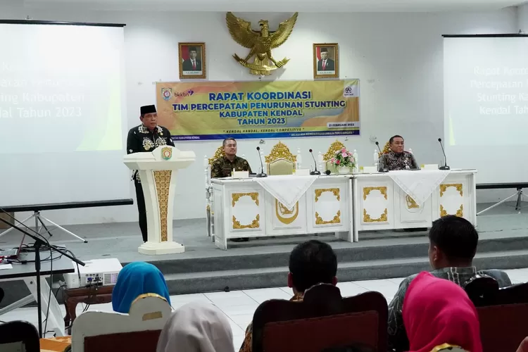 Rapat Koordinasi Tim Percepatan Penurunan Stunting Tahun 2023, Selasa 21 februari 2023. (edi prayitno/kontributor Kendal)