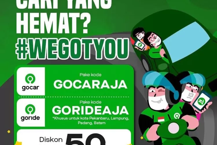 Berikut 15 kode promo Gojek, ada GoRide, GoCar, GoFood, GoMart (Instagram/@infopadang_)