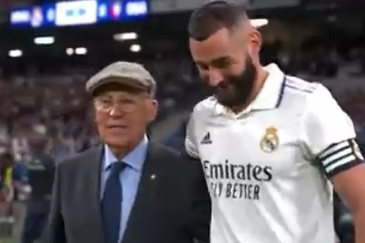 Striker legenda Real Madrid Amarcio Amaro bersama Karim Benzema (Instagram realmadrid)