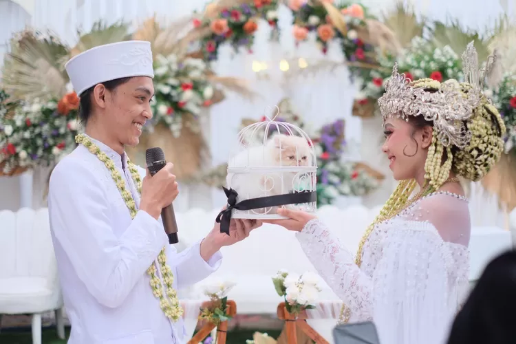 Pasangan di Cimahi viral setelah menjadikan kucing sebagai salah satu mas kawin pernikahannya.