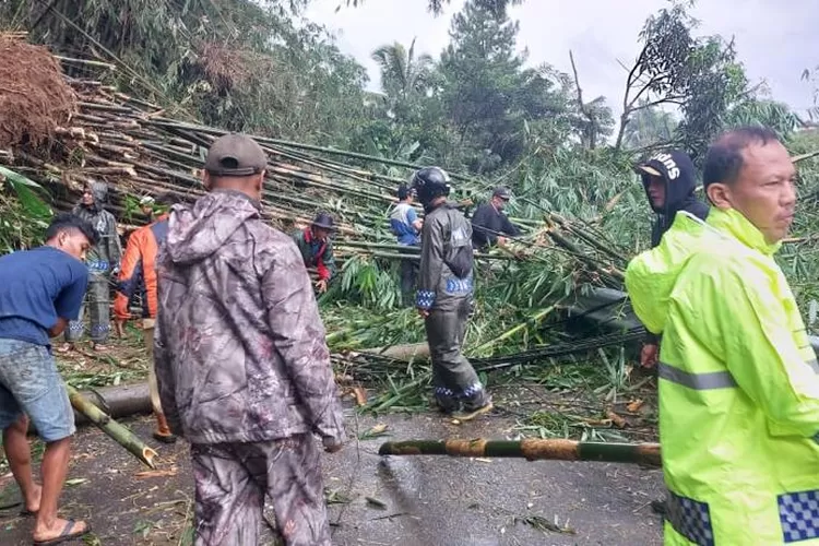 Tebingan longsor terjadi di Jalan alternatif Cigombong-Cibadak tepatnya Kampung Cilembar RW 06, Desa Pasir jaya, Kecamatan Cigombong.