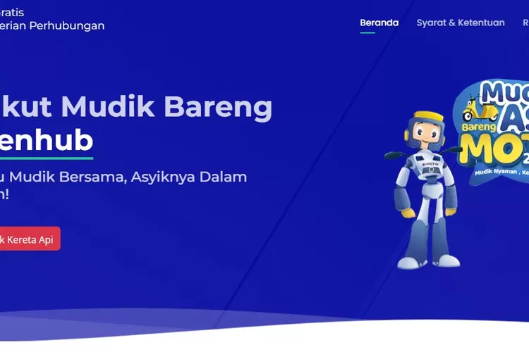 Program mudik gratis lebaran 2023 Kemenhub resmi dibuka kapan, cek jadwal pengumuman dan cara daftar agar dapat mudik gratis. (https://mudikgratis.dephub.go.id/)