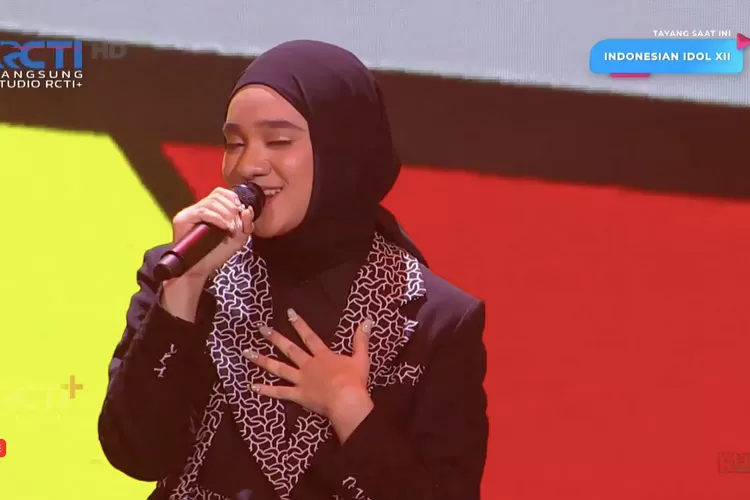 Lirik Lagu Melukis Senja- Nabilah- Indonesian Idol 2023 Show 5 (Tangkapan Layar RCTI )