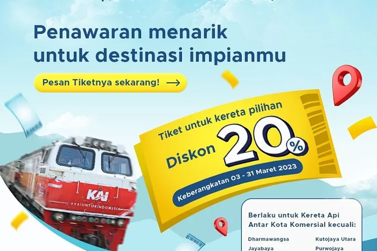 KAI menawarkan diskon tiket kereta api untuk ramaikan Bursa Pariwisata