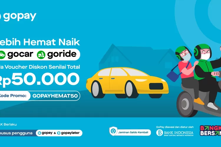 Kode promo Gojek Maret 2023 yang bisa kamu gunakan untuk layanan GoFood, GoCar, GoRide, GoSend dan GoPay (Laman resmi Gojek)