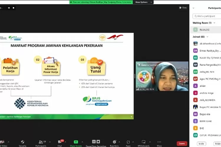 BPJAMSOSTEK Surabaya Tanjung  Perak  saat mensosialisasikan besarnya manfaat program JKP