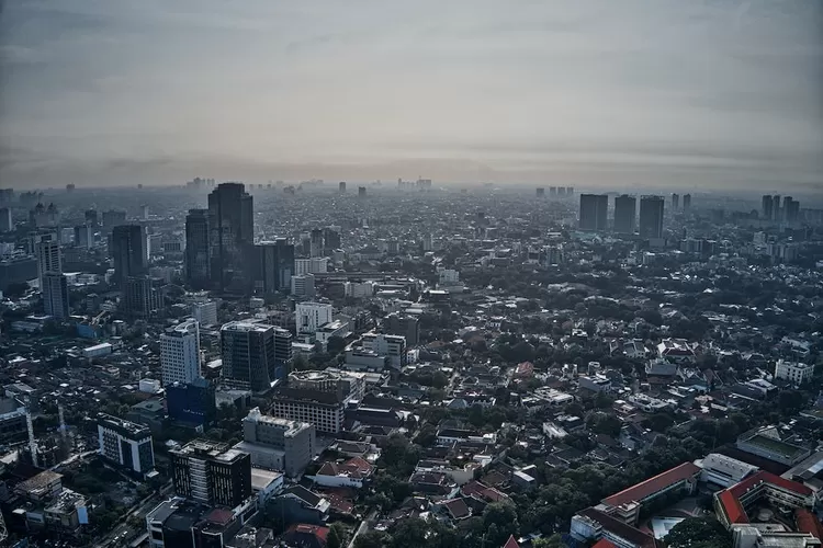 Ilustrasi polusi udara di Jakarta