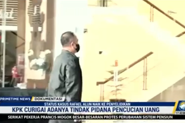 Rafael Alun saat diperiksa KPK (Tangkapan layar YouTube Metrotv)