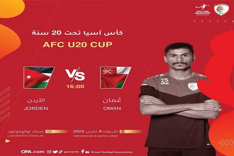 Timnas Yordania U20 vs Oman Piala Asia U20 2023 Prediksi Skor Tanggal 8 Maret 2023 dan Head to Head (www.instagram.com/@omanfa)