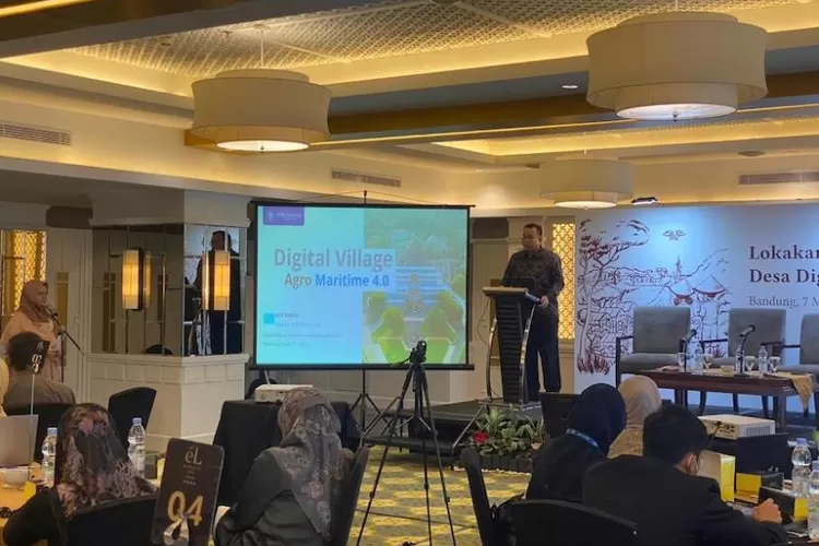 Badan Pangan dan Pertanian Dunia (FAO) bersama Institut Pertanian Bogor (IPB) menggelar Lokakarya Ekosistem Desa Digital di Kota Bandung, Jawa Barat, Selasa (7/3/2023).  (Republika)