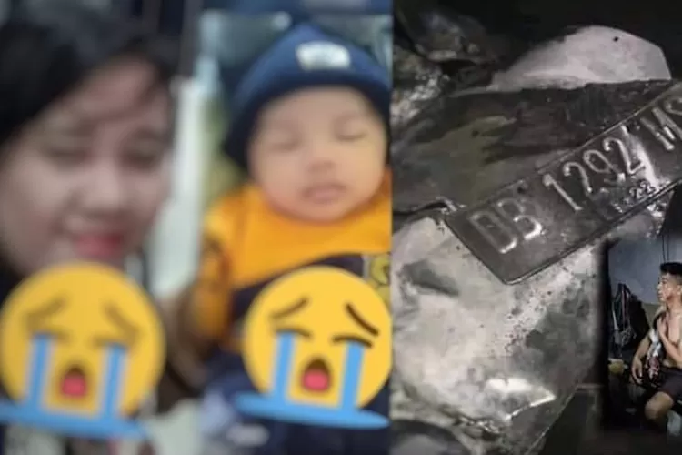 Naas! Ibu dan Bayi jadi korban tabrakan maut antara mini bus Avanza dan truk tangki di jalur Maruasey, Minahasa Selatan, Sulawesi Utara, keduanya tewas dengan berpelukan (Foto: kolase facebook)