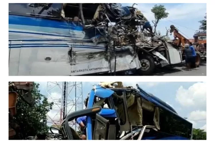 Kecelakaan Maut Bus Vs Truk Di Jalan Pantura Rembang, 3 Orang Tewas ...