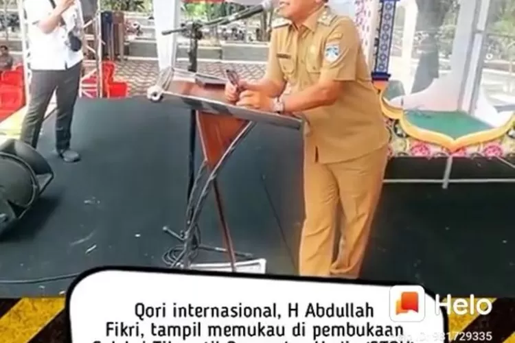 check sound ala Wabup Muratara mendadak viral. Lantunan Ayat Suci Alquran disenandungkan H Ahmad Inayatullah, sebelum penampilan qori internasional H MUhammad  Fikri. (tangkapan layar)AL 
