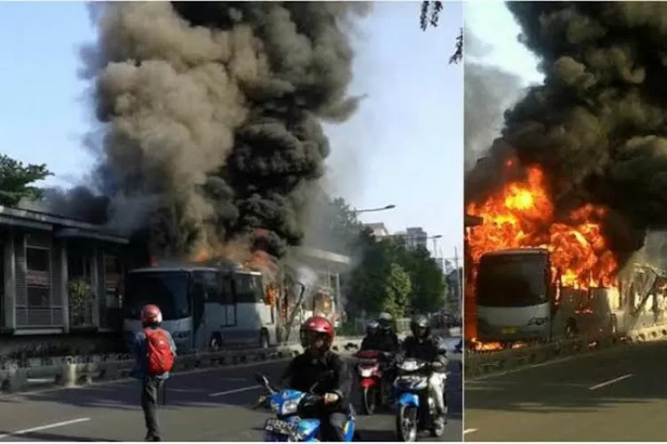 Kebakaran Transjakarta di dekat halte RSPAD, Jakarta Pusat  imbasnya  mengganggu pelayanan Transjakarta di sejumlah rute.