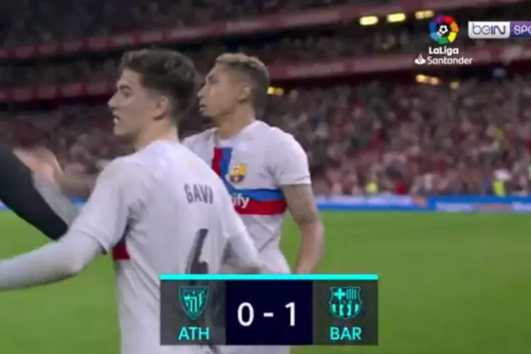 kekalahan Athletic Bilbao pada liga spanyol melawan barcelona.  (tangkap layar youtube beIN SPORTS Indonesia.)