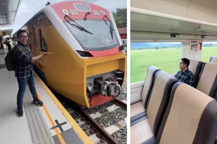 Akhirnya, kereta api jalur trans Sulawesi dari Makassar ke Manado sudah mulai uji coba.  (Foto: Instagram @wiranurmansyah)