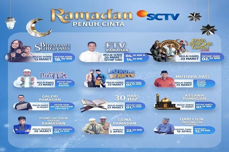 Jadwal Acara TV Tayang di SCTV Pada Bulan Puasa Ramadhan 2023 Jangan Sampai Kelewatan (www.instagram.com/@sctv)