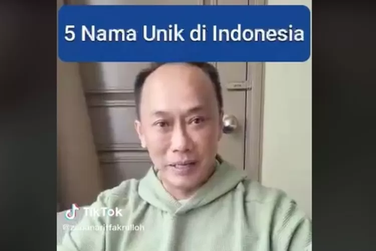 Ini 5 nama unik di Indonesia versi Dukcapil Kemendagri, nomor 5 jangan terkejut ya (TikTok @zudanariffakrulloh)