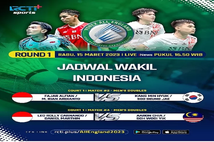 Jadwal Pertandingan 10 Wakil Indonesia di All England 2023 Day 2 Hari Ini dan Link Nonton Live Streaming (www.instagram.com/@rctiofficial)