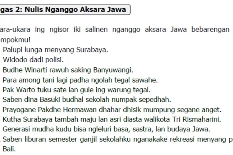 Soal Bahasa Jawa kelas 7 halaman 116 117