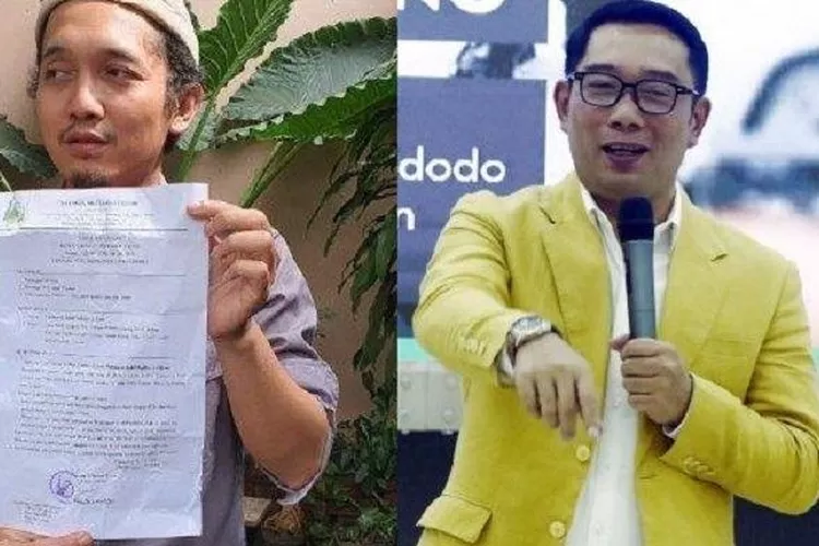 [Kolase foto] Sabil Fadhillah (kiri) guru yang dipecat usai mengkritik Gubernur Jawa Barat Ridwan Kamil [kanan] di media sosial.  (Koloase Okenarasi )