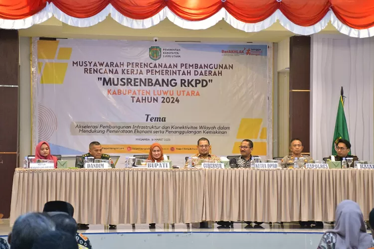 Keterangan: "Musrenbang RKPD Tahun Anggaran 2024, Kamis (16/3/2023), di Aula La Galigo Kantor Bupati Luwu Utara  (Dok. Gib)