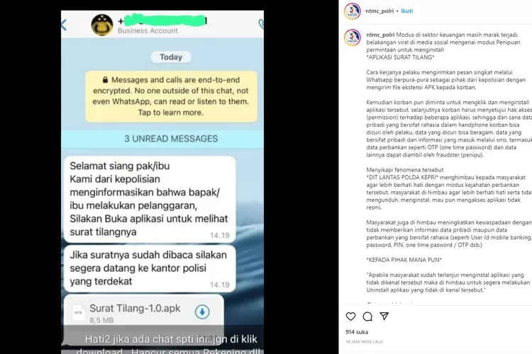 Penipuan Baru Surat Tilang Tidak Pernah Dikirimkan Melalui Whatsapp