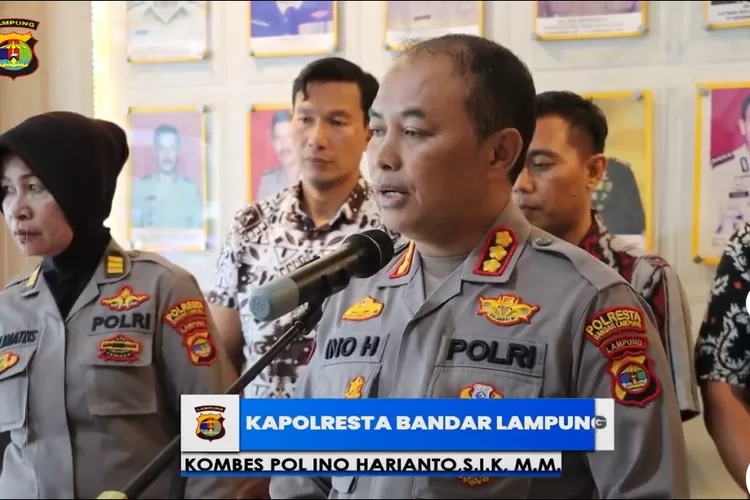 Kapolresta Bandarlampung  Kombespol Ino Harianto, SIK, MM mengungkapkan berdasarkan pengakuan pelaku HG, uang rampokan akan digunakan untuk beli putau dan foya-foya (tangkapan layar instagram)