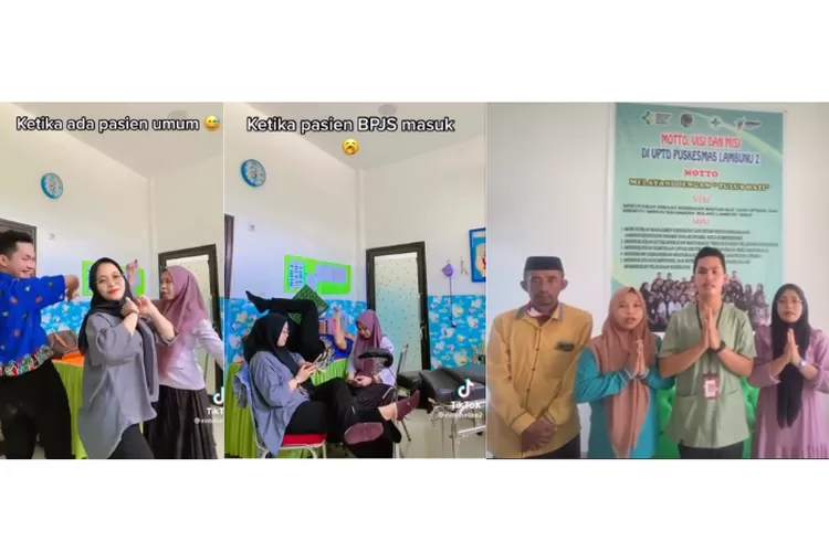 Tiga tenaga kesehatan yang merendahkan pasien BPJS berujung meminta maaf (Tiktok @rintobelike2)