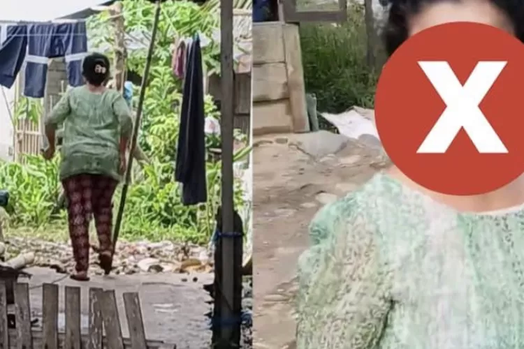 Emak-emak lari saat ditagih utang (kiri), Emak-emak marah kepada M (Kanan (Kolase dok.Facebook Mullis Mullis)