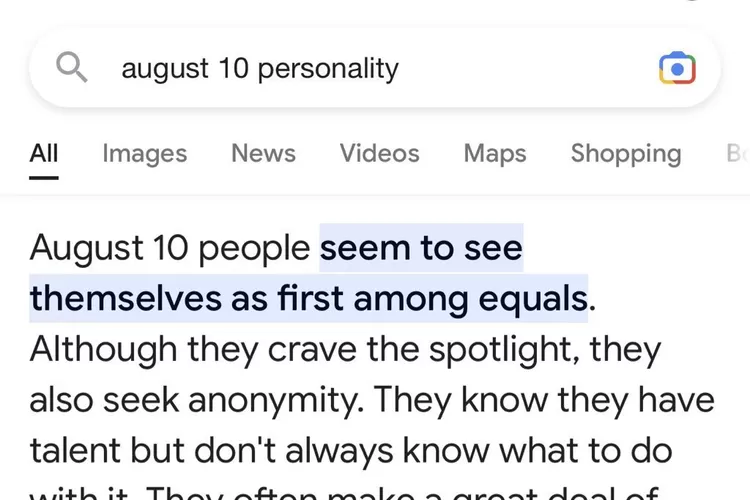 Ilustrasi Birthday Personality Google