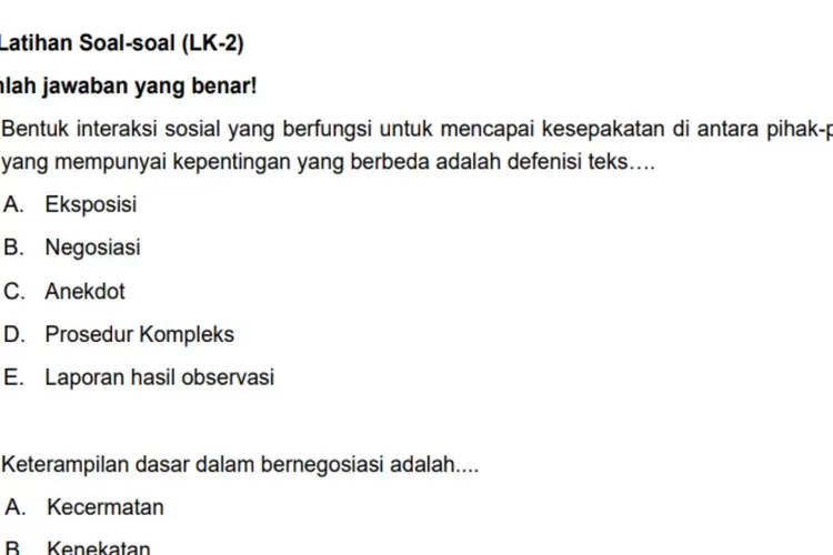 Latihan Soal Bahasa Indonesia Paket C Modul 4 SMA/MA