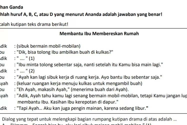 Tes Akhir Modul 8 Bahasa Indonesia kelas 8