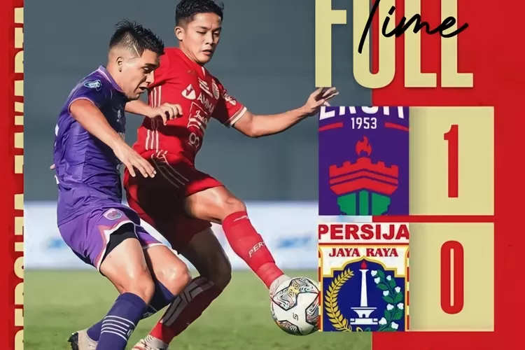 Hasil akhir Persija Jakarta ditaklukan oleh Persita Tangerang dengan skor 0 - 1 (Instagram @persija)
