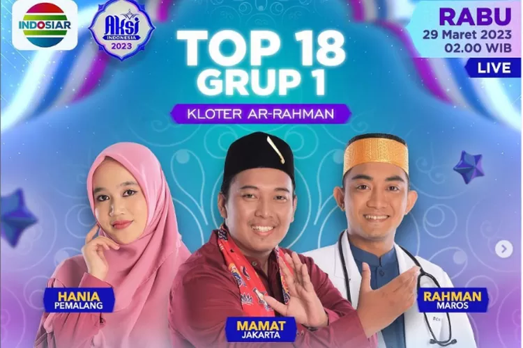 Hasil AKSI Indonesia 2023 Indosiar Grup 1 Kloter Ar-Rahman (Instagram/officialaksi.indosiar)