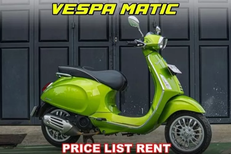 Sewa motor vespa matic. (Gorajuara/ Instagram/ @snalfiann.rentbike)
