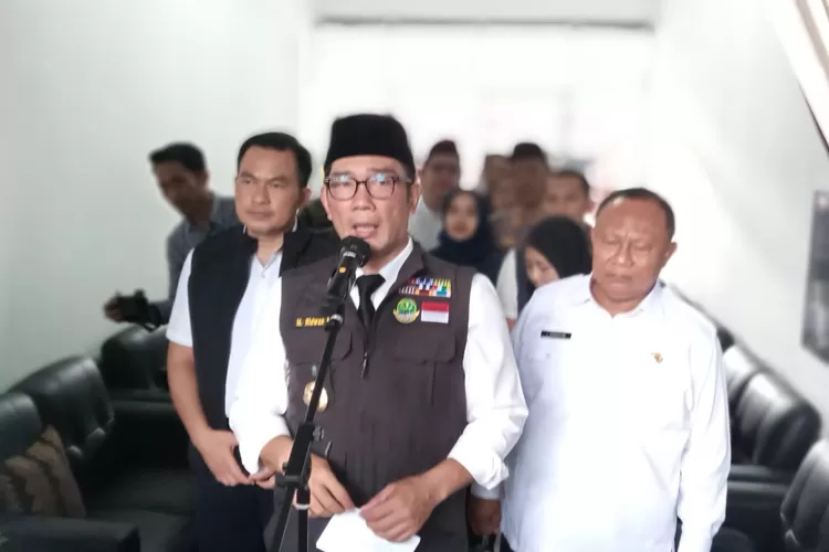 Gubernur Jawa Barat Ridwan Kamil saat ditemui awak media di Bogor, Jumat 31 Maret 2023. (Dok Metropolitan)