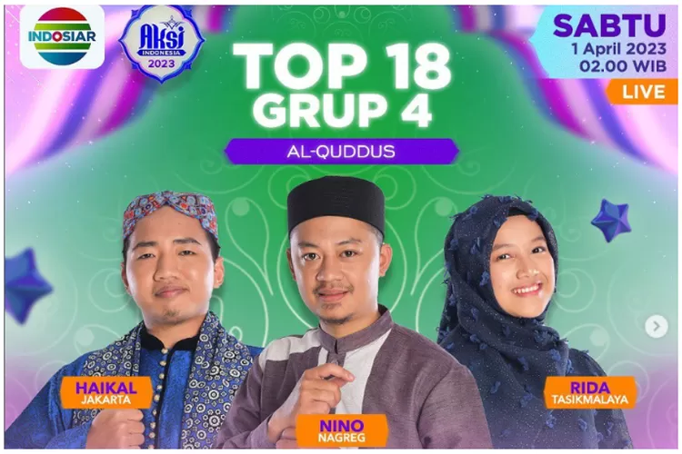 Hasil AKSI Indonesia 2023 Indosiar Grup 4 Kloter Al-Quddus (screenshot Instagram/officialaksi.indosiar)