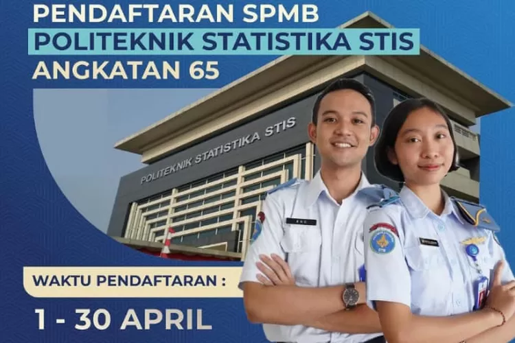 Pendaftaran salah satu sekolah kedinasan Politeknik Statistika STIS angkatan 65 (Instagram @polstatstis)