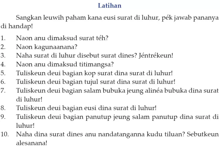 Latihan Bahasa Sunda kelas 8 Semester 2 Kurikulum 2013 halaman 125