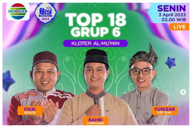Hasil AKSI Indonesia 2023 Indosiar Grup 6 Kloter Al-Mu'min (screenshot Instagram/officialaksi.indosiar)