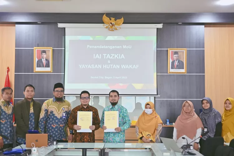 Institut Tazkia melakukan penandatanganan MoU dengan Yayasan Hutan Wakaf Bogor.